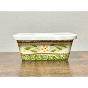 Temptations by Tara Presentable Ovenware Old World Green Small Loaf Pan w/ lid